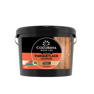 Лак паркетный полиуретан-акриловый COLORINA WOOD LINE PARQUETLACK CL-PQ-075-SM фото